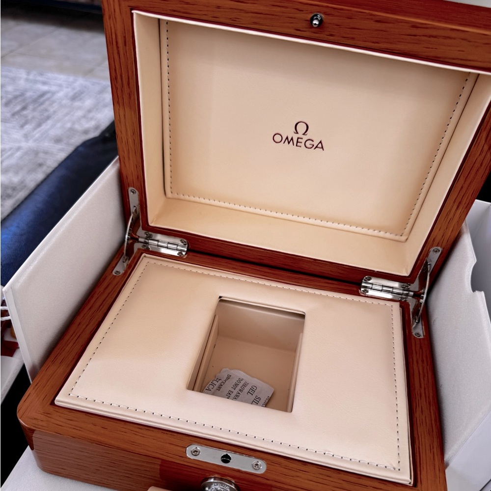 Omega Wood replacement watch box case Booklet Card (box only)
